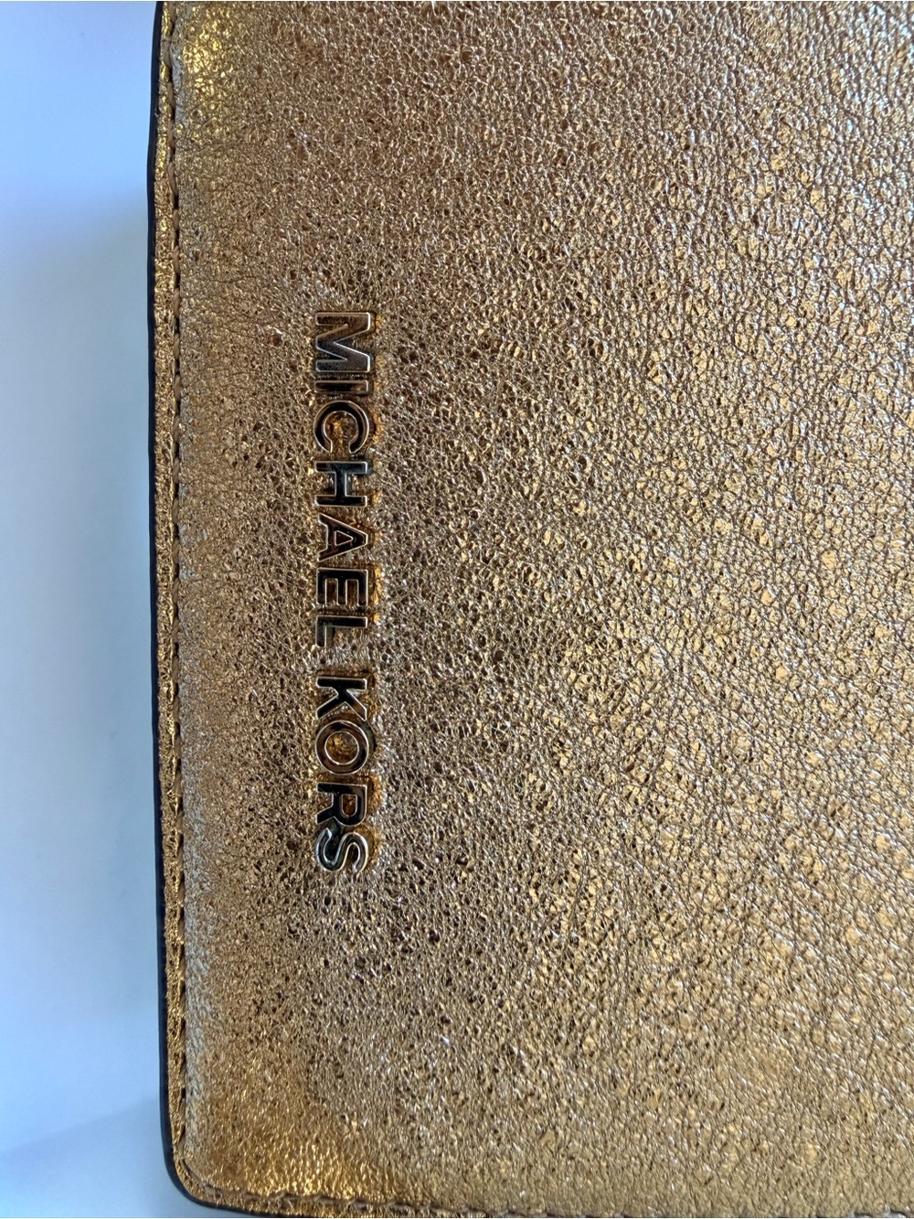 Michael Kors Shimmering Gold Card Wallet - Picture 6 of 6